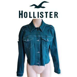 Hollister Teal Jean Jacket